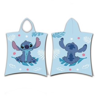 Plážová osuška pončo Lilo and Stitch Blue 50x115 cm