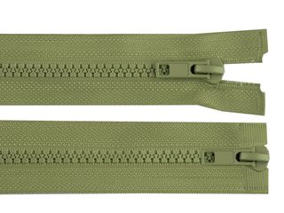 Zip kostěný 5 mm dělitelný 2 jezdce 100 cm (bundový)