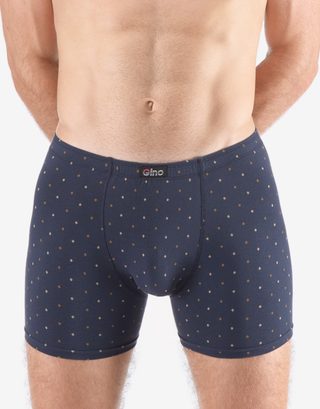 GINA pánské boxerky delší nohavička, šité, s potiskem 74173P