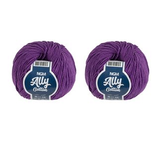 SET 2ks - Příze ALLY cotton Fialová /021