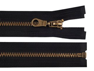 Staromosazný zip šíře 6 mm délka 75 cm (bundový)