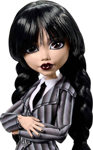 Monster High panenka Wednesday Addams se stojánkem (Mattel)
