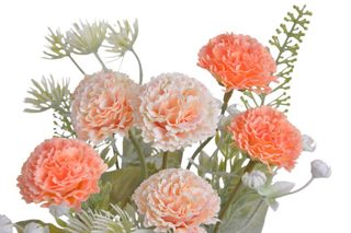 Trs mini karafiátů 29 cm - oranžová/meruňková