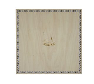 Dno - víko překližkové Natur čtverec s králíčkem 30x30 cm / otvory 8 mm