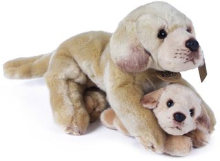 PLYŠ Set pes světlý labrador + mládě 25cm Eco-Friendly *PLYŠOVÉ HRAČKY*