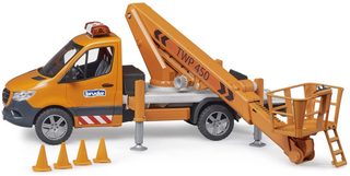 Bruder MB Sprinter s montážní plošinou (baterie, světlo, zvuk) 02679