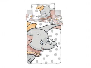 Bavlněné povlečení do postýlky Dumbo dots baby 100x135, 40x60 cm
