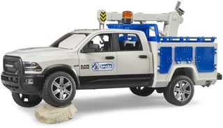 BRUDER 02509 Auto RAM 2500 servisní vůz s otočným ramenem a majákem