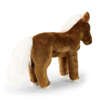 Plyšový kůň hnědý stojící 23 cm