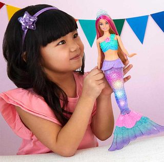 Barbie mořská panna (bliká, DMC) Mattel