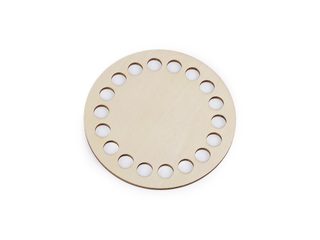 Dřevěné dno na háčkování / výrobu košíků a podtácků Ø10 cm