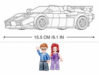 SLUBAN Model Bricks Auto italský černý sporťák 254 dílků + 2 figurky STAVEBNICE