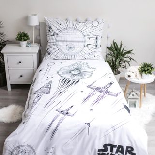 Povlečení Star Wars Death Star svítící efekt 140x200, 70x90 cm