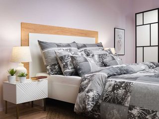Bavlněné povlečení Pampelišky 3D šedé 140x200, 70x90 cm