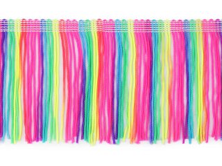 Třásně šíře 10 cm neon METRÁŽ