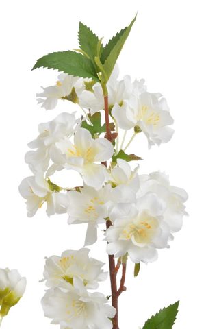 Větvička sakura 48 cm - bílá