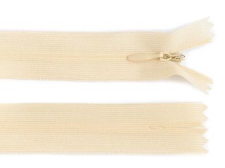 Spirálový zip skrytý šíře 3 mm délka 35 cm Dederon