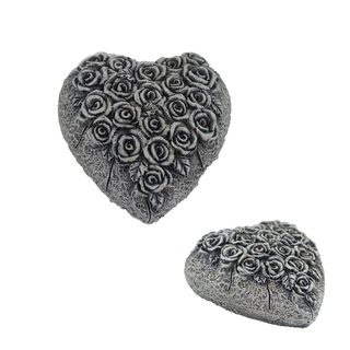 Dekorace na hrob srdce X6467 - 8 × 8 × 3,5 cm