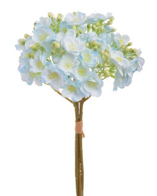 Květy frézie, svazek 4 ks – světle modrá, 38 cm