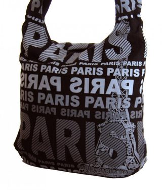 Moderní crossbody taška PARIS s šedým potiskem