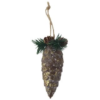 Dekorace šiška k zavěšení D7193/2 - 15×5.5×5.5 cm