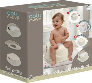 DOLU Nočník / sedátko na WC / baby stolička 3v1 béžová