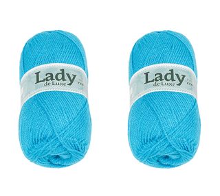 SET 2ks - Příze LADY DE LUXE Modrá 925