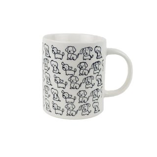 Porcelánový hrnek pejsci X8696 - 360ml; 345 g; D80xH95xBD78mm