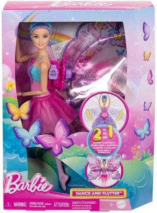 Barbie tanečnice s motýlími křídly 2v1 (proměna) Mattel