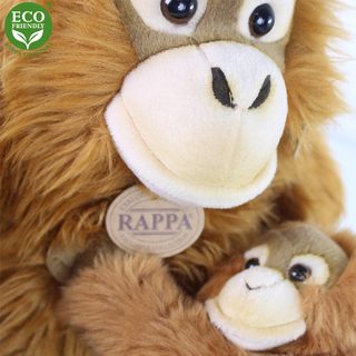 Plyšový orangutan s mládětem 25 cm