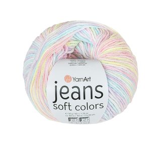 Příze JEANS Soft Colors Fialová,Žlutá 6212