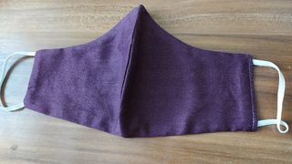 Rouška vínová denim UNI