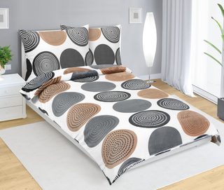 Povlečení MIKROFLANEL Béžová,Hnědá,Šedá 95/564 140x200, 70x90 cm