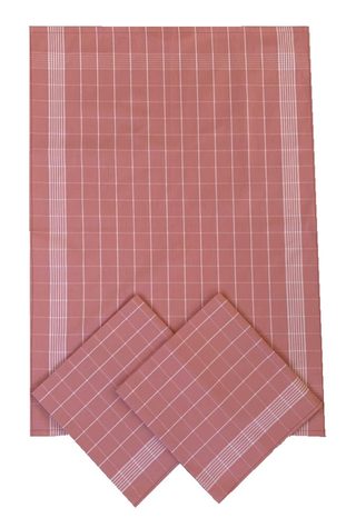 Utěrka Pozitiv Egyptská bavlna 50x70 cm starorůžová/bílá 3 ks
