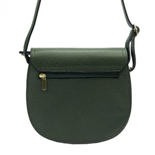 GREGORIO Kožená dámská crossbody kabelka tmavě zelená