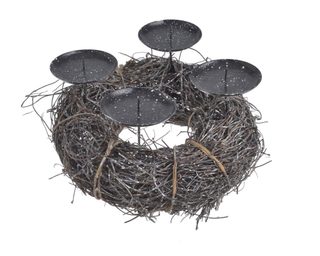 Adventní věnec z révy 25 cm na 4 svíčky