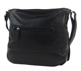 Černá dámská středně velká crossbody kabelka 1911-BB