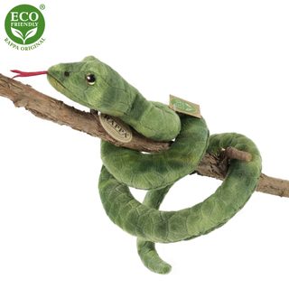 Plyšový had zelený 90 cm ECO-FRIENDLY
