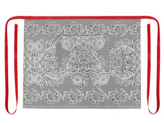 Kuchyňská zástěra GITA - do pasu Šedá,Bílá 189/711 zástěra 68x50 cm