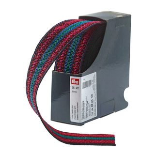 Pruženka oděvní vzorovaná 50 mm, návin 7 metrů růžová