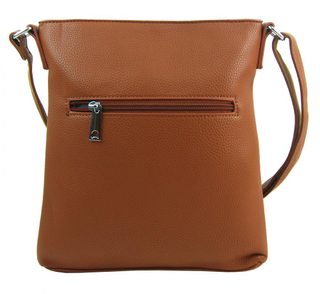 Crossbody dámská kabelka v květovaném designu hnědá 5432-BB