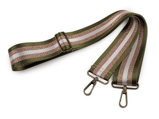 Textilní ucho / popruh na tašku s karabinami délka 79-142 cm