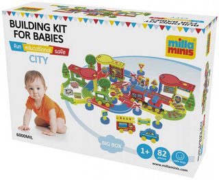 MILLAMINIS Velké město baby soft stavebnice pěnová 82 dílků