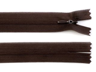 Spirálový zip skrytý šíře 3 mm délka 55 cm dederon