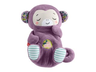 FISHER PRICE Uklidňující opička s fialovým motivem a zvukovem a s dechovým pohybem