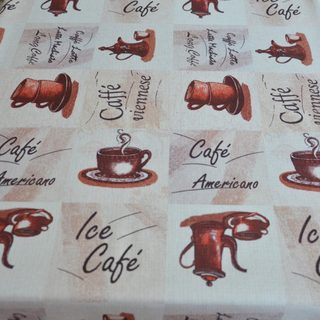 Teflonový ubrus tisk Café
