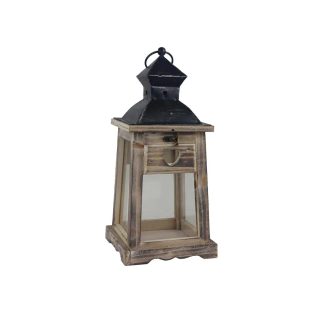 Dřevěná lucerna D7217/A - výška 35 cm
