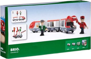 Vlak osobní s vagonky set 5ks se 2 panáčky v krabici