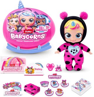 ASMODEE Babycorns S1 Miminko s doplňky 15 překvapení v kolébce 4 druhy