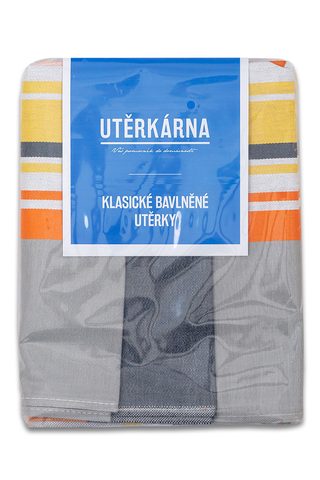 Kuchyňské utěrky Extra savé Mix šedooranžový 50x70 cm, 3 ks